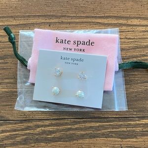 NWT Kate Spade Rise & Shine 2 Stud Earring Set